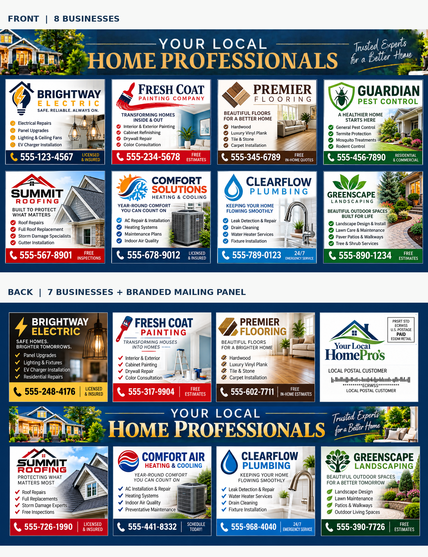 Example local home professionals mailer